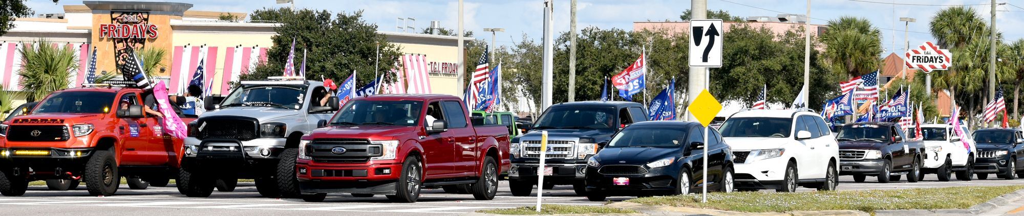 A 'Trump Train' rally in Port Charlotte Sunday